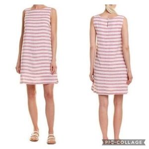 Beach Lunch Lounge Alina Linen Blend shift Dress Size Large in Pink